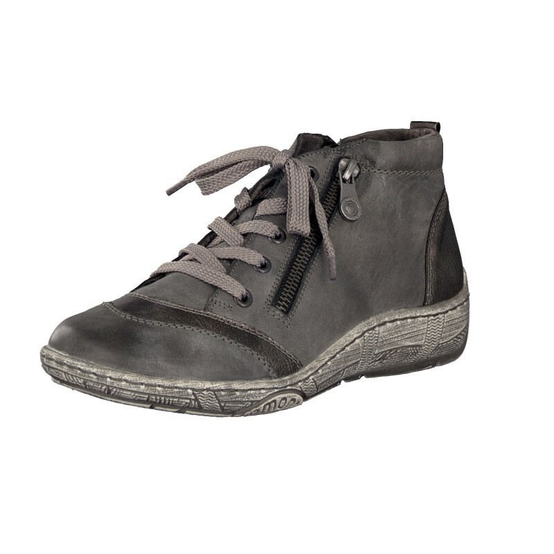 Damske Cizmy Na Snurovanie Rieker D3870-02, Siva